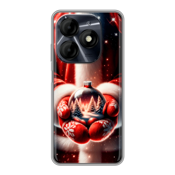 Силиконовый чехол на Itel P55 4G с принтом Новый год