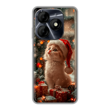 Силиконовый чехол на Itel P55 4G с принтом Новый год