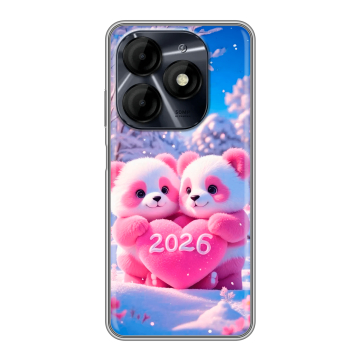 Силиконовый чехол на Itel P55 4G с принтом Новый год