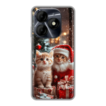 Силиконовый чехол на Itel P55 4G с принтом Новый год