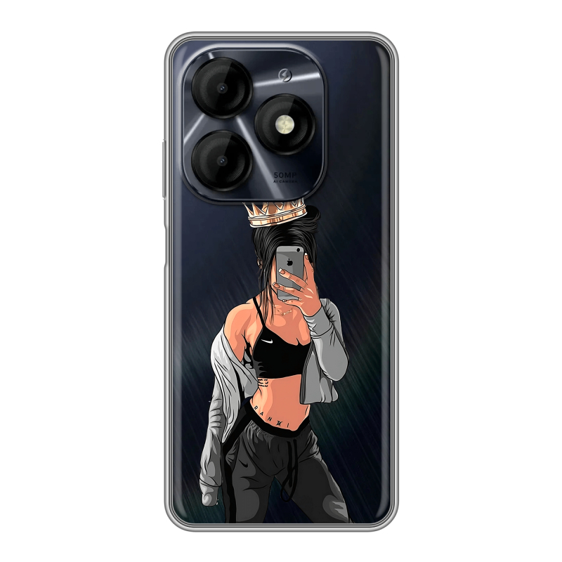 Силиконовый чехол на Itel P55 4G с принтом Женские принты Силиконовый чехол на Itel P55 4G с принтом Женские принты