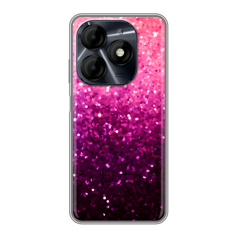 Силиконовый чехол на Itel P55 4G с принтом Блестки Силиконовый чехол на Itel P55 4G с принтом Блестки