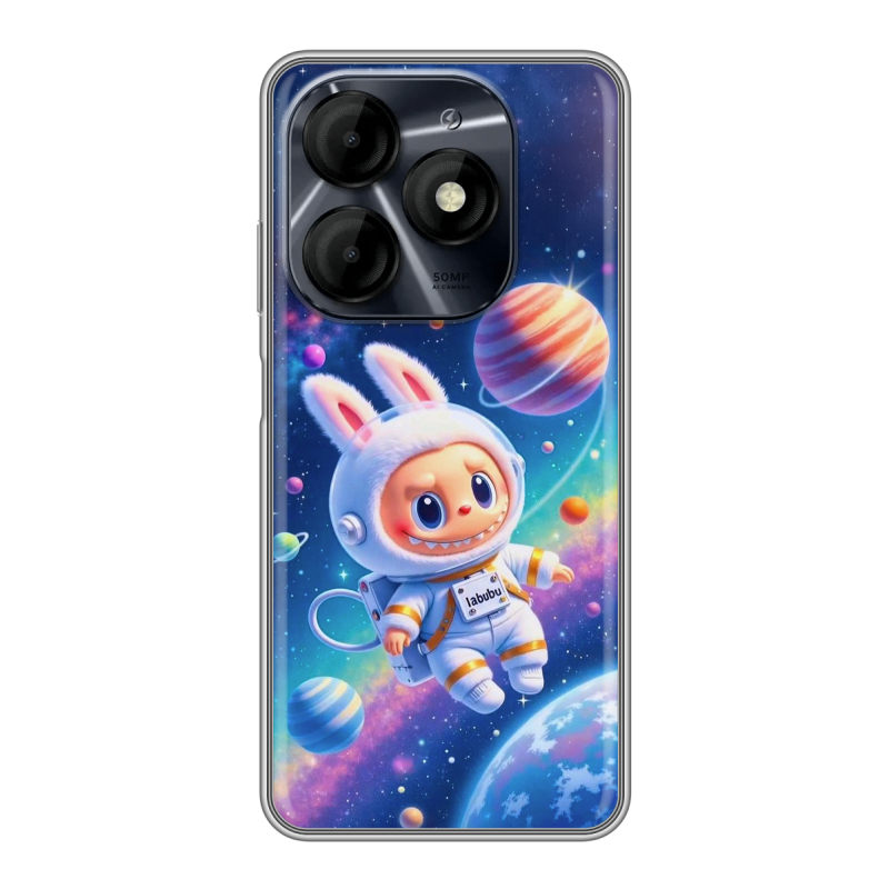 Силиконовый чехол на Itel P55 4G с принтом Labubu Лабубу Силиконовый чехол на Itel P55 4G с принтом Labubu Лабубу