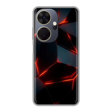 Силиконовый чехол на Itel P55 Plus с принтом Яркие абстракции