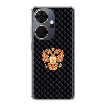 Силиконовый чехол на Itel P55 Plus с принтом Герб России принт