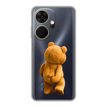 Силиконовый чехол на Itel P55 Plus с принтом Медведь