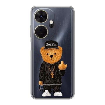 Силиконовый чехол на Itel P55 Plus с принтом Плюшевый медведь