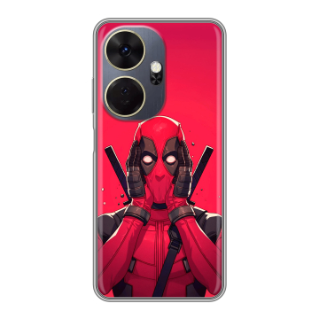 Силиконовый чехол на Itel P55 Plus с принтом Дедпул Deadpool