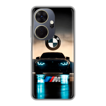 Силиконовый чехол на Itel P55 Plus с принтом БМВ BMW Силиконовый чехол на Itel P55 Plus с принтом БМВ BMW