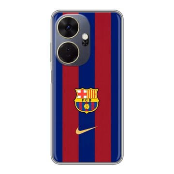 Силиконовый чехол на Itel P55 Plus с принтом Барселона Barcelona