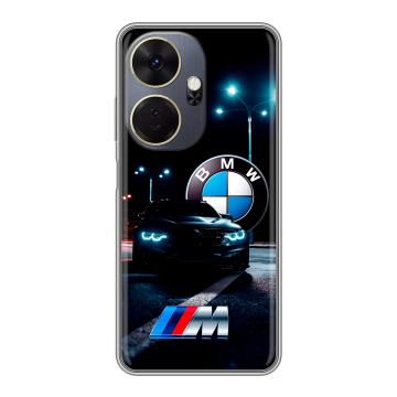 Силиконовый чехол на Itel P55 Plus с принтом БМВ BMW Силиконовый чехол на Itel P55 Plus с принтом БМВ BMW