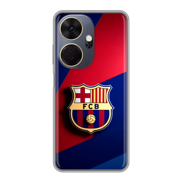 Силиконовый чехол на Itel P55 Plus с принтом Барселона Barcelona
