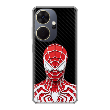 Силиконовый чехол на Itel P55 Plus с принтом человек паук spiderman