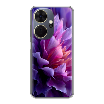 Силиконовый чехол на Itel P55 Plus с принтом женский цветы