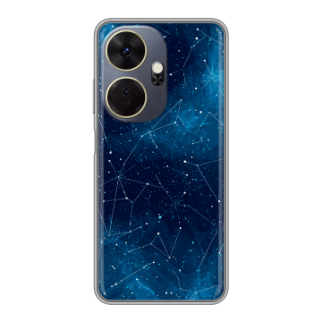 Силиконовый чехол на Itel P55 Plus с принтом Космос звезды Силиконовый чехол на Itel P55 Plus с принтом Космос звезды