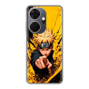Силиконовый чехол на Itel P55 Plus с принтом Naruto Наруто