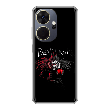 Силиконовый чехол на Itel P55 Plus с принтом Death note Тетрадь смерти