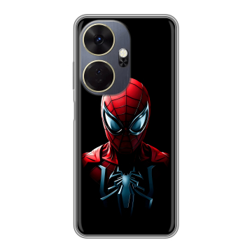 Силиконовый чехол на Itel P55 Plus с принтом Spiderman Человек паук Силиконовый чехол на Itel P55 Plus с принтом Spiderman Человек паук