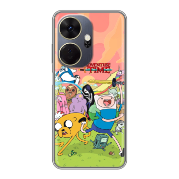 Силиконовый чехол на Itel P55 Plus с принтом Adventure time Время приключений Силиконовый чехол на Itel P55 Plus с принтом Adventure time Время приключений