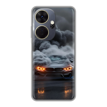 Силиконовый чехол на Itel P55 Plus с принтом BMW БМВ Силиконовый чехол на Itel P55 Plus с принтом BMW БМВ