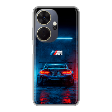 Силиконовый чехол на Itel P55 Plus с принтом BMW БМВ