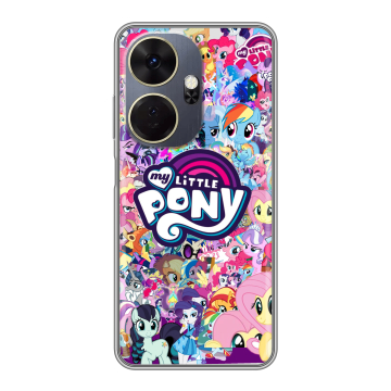 Силиконовый чехол на Itel P55 Plus с принтом My little pony Дружба чудо