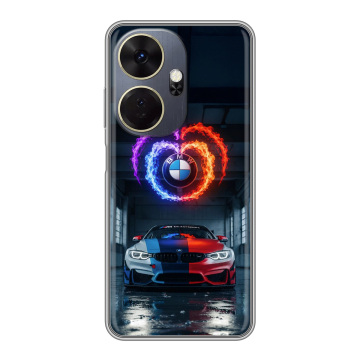 Силиконовый чехол на Itel P55 Plus с принтом BMW БМВ