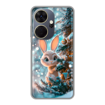 Силиконовый чехол на Itel P55 Plus с принтом Новый год Силиконовый чехол на Itel P55 Plus с принтом Новый год