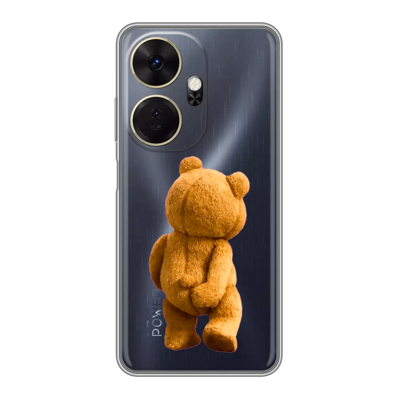 Силиконовый чехол на Itel P55 Plus с принтом Медведь Силиконовый чехол на Itel P55 Plus с принтом Медведь