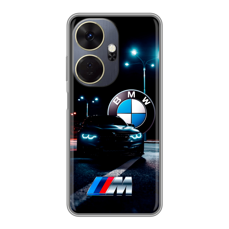 Силиконовый чехол на Itel P55 Plus с принтом БМВ BMW Силиконовый чехол на Itel P55 Plus с принтом БМВ BMW