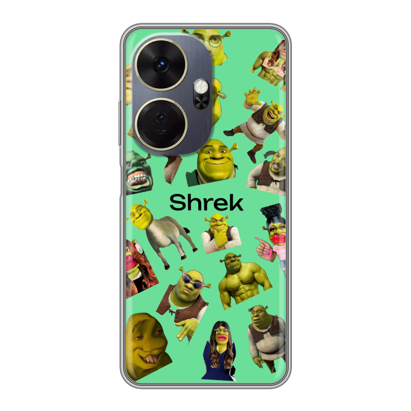 Силиконовый чехол на Itel P55 Plus с принтом Шрек Shrek Силиконовый чехол на Itel P55 Plus с принтом Шрек Shrek