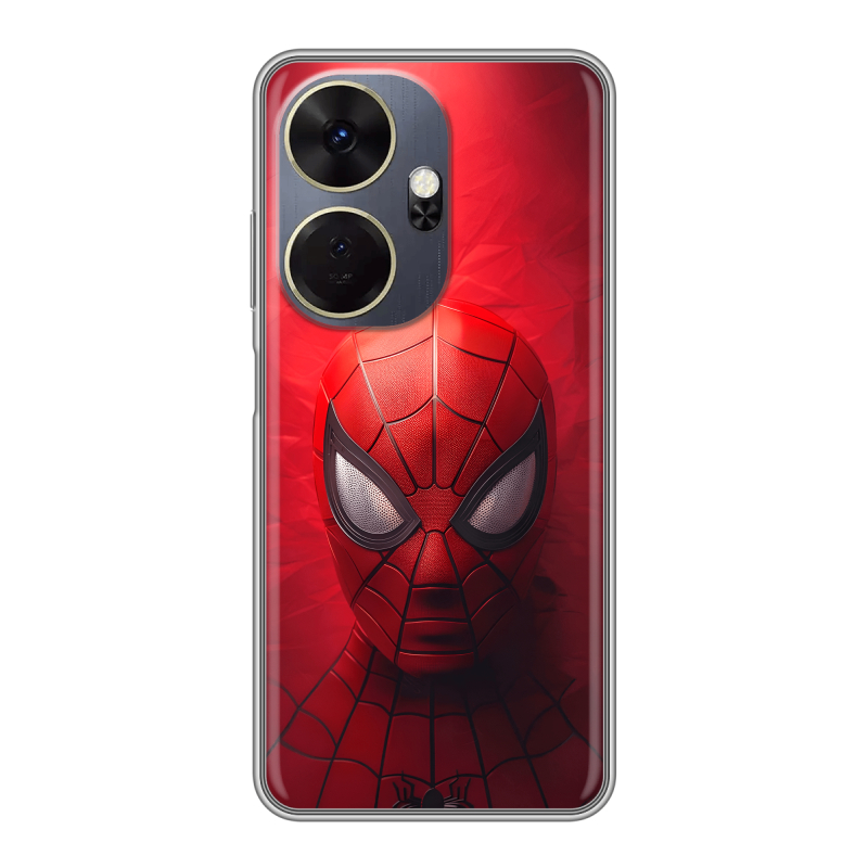 Силиконовый чехол на Itel P55 Plus с принтом Spiderman Человек паук Силиконовый чехол на Itel P55 Plus с принтом Spiderman Человек паук