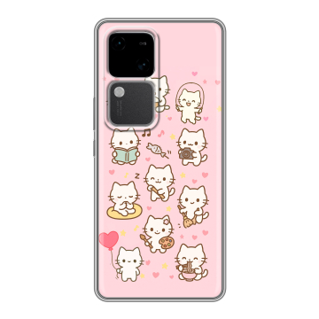 Силиконовый чехол на Vivo V30 5G с принтом Hello Kitty Хелоу Кити Силиконовый чехол на Vivo V30 5G с принтом Hello Kitty Хелоу Кити