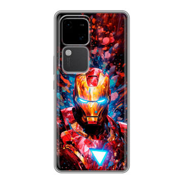 Силиконовый чехол на Vivo V30 5G с принтом Железный человек Ironman Силиконовый чехол на Vivo V30 5G с принтом Железный человек Ironman