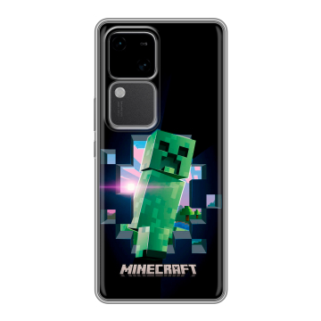 Силиконовый чехол на Vivo V30 5G с принтом Майнкрафт Minecraft Силиконовый чехол на Vivo V30 5G с принтом Майнкрафт Minecraft