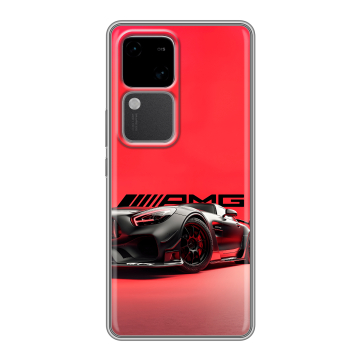 Силиконовый чехол на Vivo V30 5G с принтом Мерседес Mercedes AMG