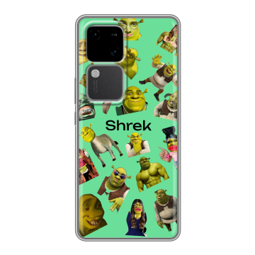 Силиконовый чехол на Vivo V30 5G с принтом Шрек Shrek