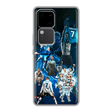 Силиконовый чехол на Vivo V30 5G с принтом Реал Роналдо