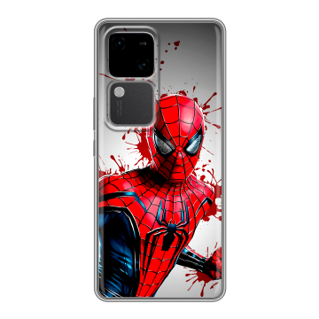 Силиконовый чехол на Vivo V30 5G с принтом Spiderman Человек паук Силиконовый чехол на Vivo V30 5G с принтом Spiderman Человек паук