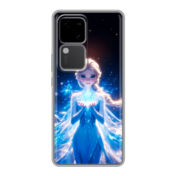 Силиконовый чехол на Vivo V30 5G с принтом Холодное сердце Frozen Силиконовый чехол на Vivo V30 5G с принтом Холодное сердце Frozen