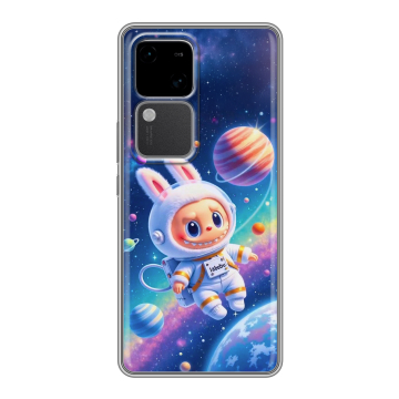 Силиконовый чехол на Vivo V30 5G с принтом Labubu Лабубу Силиконовый чехол на Vivo V30 5G с принтом Labubu Лабубу