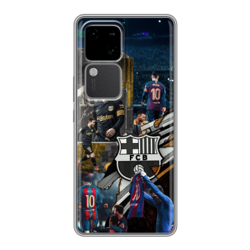 Силиконовый чехол на Vivo V30 5G с принтом Messi Barcelona Силиконовый чехол на Vivo V30 5G с принтом Messi Barcelona