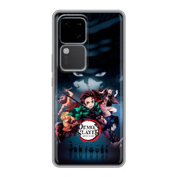 Силиконовый чехол на Vivo V30 5G с принтом Demon Slayer Клинок рассекающий демонов Силиконовый чехол на Vivo V30 5G с принтом Demon Slayer Клинок рассекающий демонов