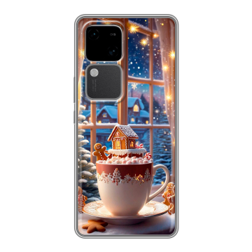 Силиконовый чехол на Vivo V30 5G с принтом Новый год
