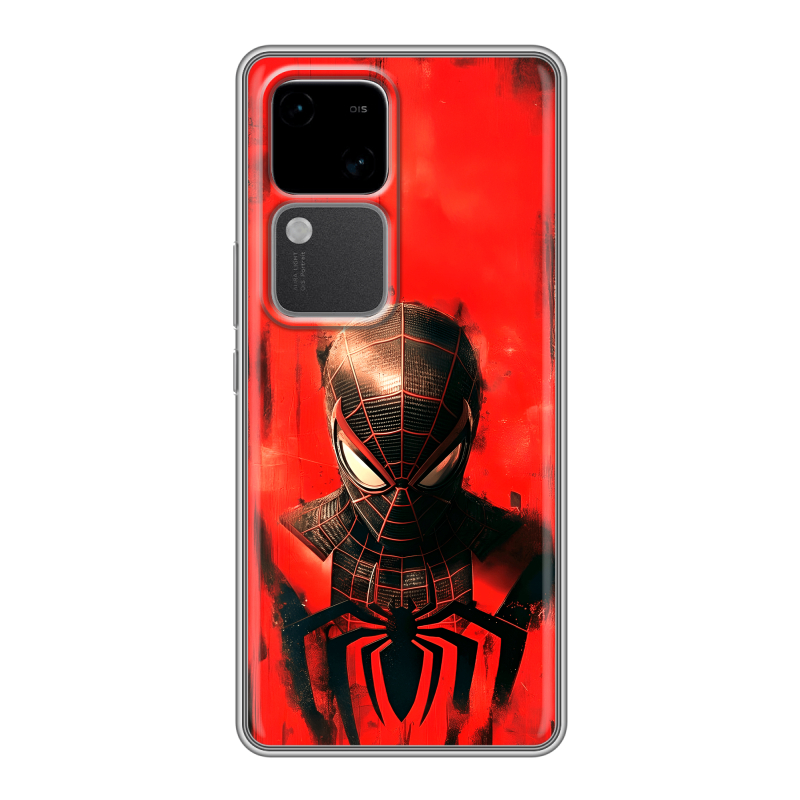 Силиконовый чехол на Vivo V30 5G с принтом человек паук spiderman Силиконовый чехол на Vivo V30 5G с принтом человек паук spiderman