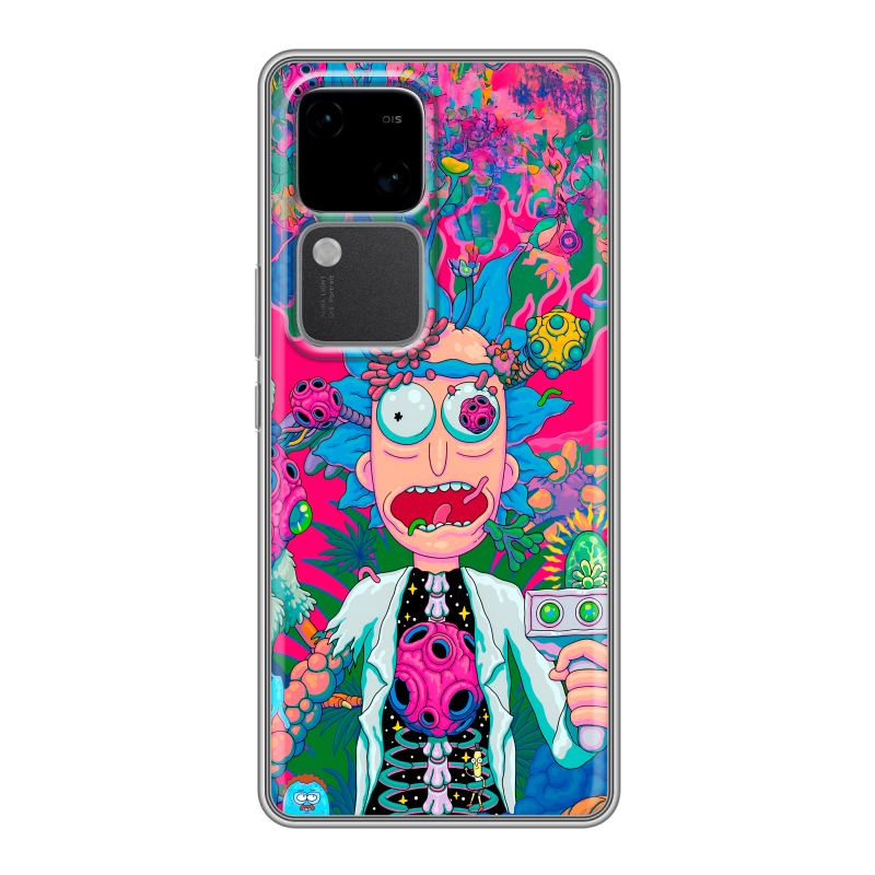 Силиконовый чехол на Vivo V30 5G с принтом Рик и Морти Rick Morty Силиконовый чехол на Vivo V30 5G с принтом Рик и Морти Rick Morty