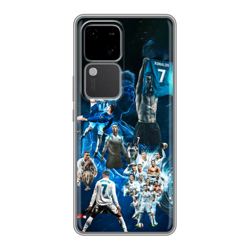 Силиконовый чехол на Vivo V30 5G с принтом Реал Роналдо Силиконовый чехол на Vivo V30 5G с принтом Реал Роналдо