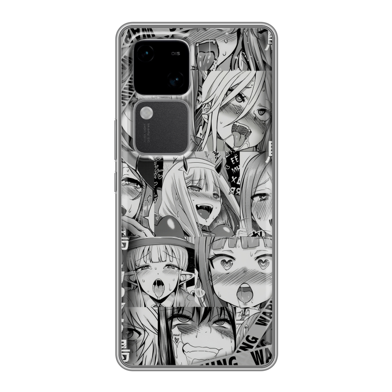 Силиконовый чехол на Vivo V30 5G с принтом Ahegao Ахегао Аниме Силиконовый чехол на Vivo V30 5G с принтом Ahegao Ахегао Аниме