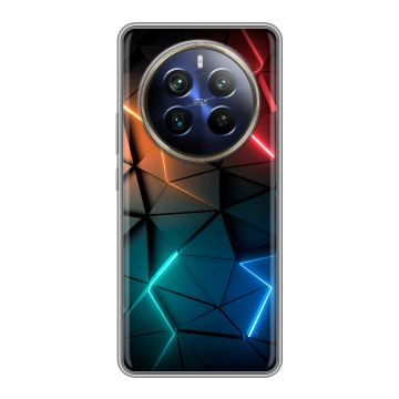 Силиконовый чехол на Realme 12 Plus 5G с принтом Абстракция неон Силиконовый чехол на Realme 12 Plus 5G с принтом Абстракция неон