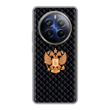 Силиконовый чехол на Realme 12 Plus 5G с принтом Герб России принт Силиконовый чехол на Realme 12 Plus 5G с принтом Герб России принт